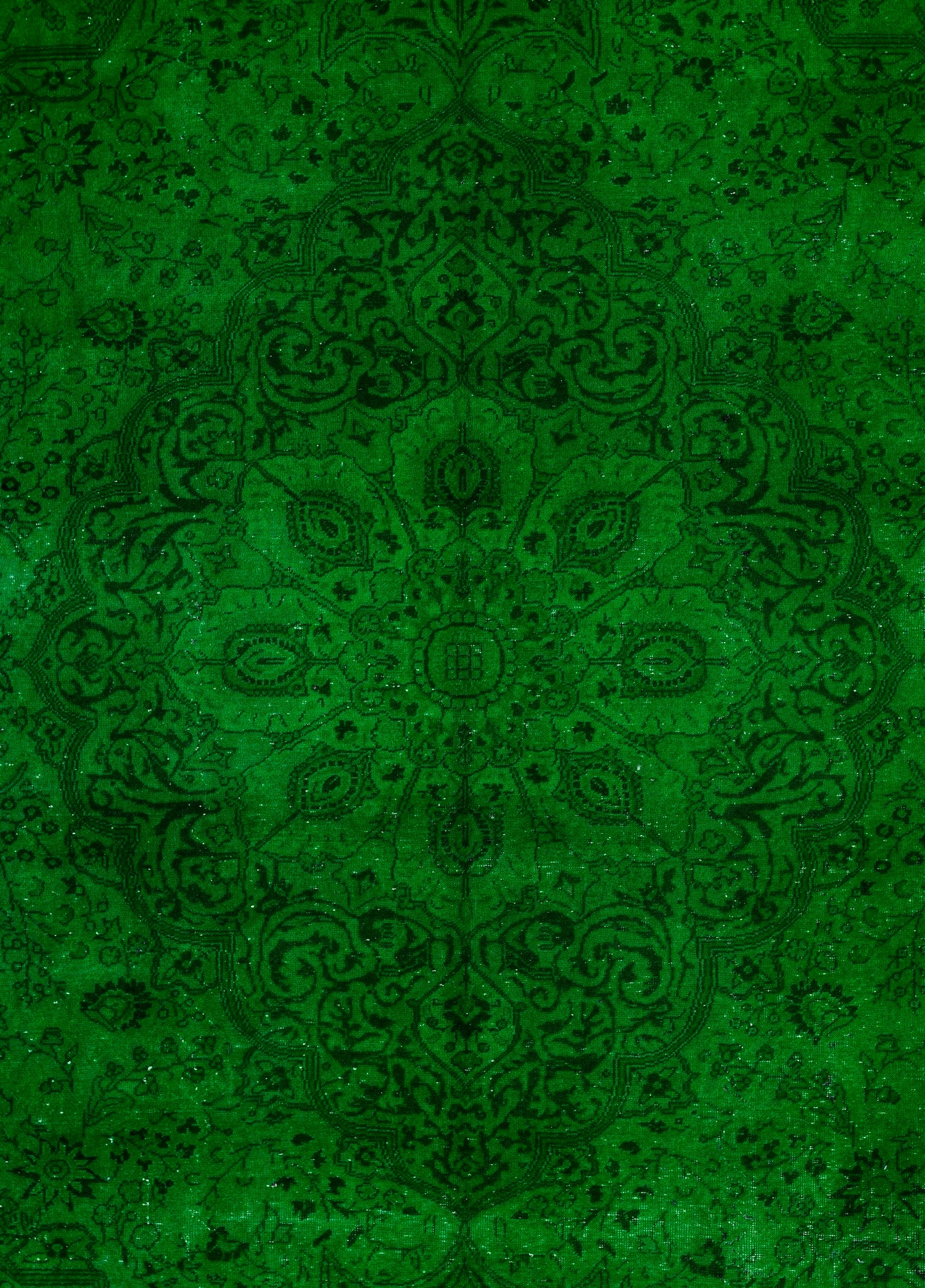 Verdant Legacy Vintage Hand-Woven Wool Carpet 295x202 cm
