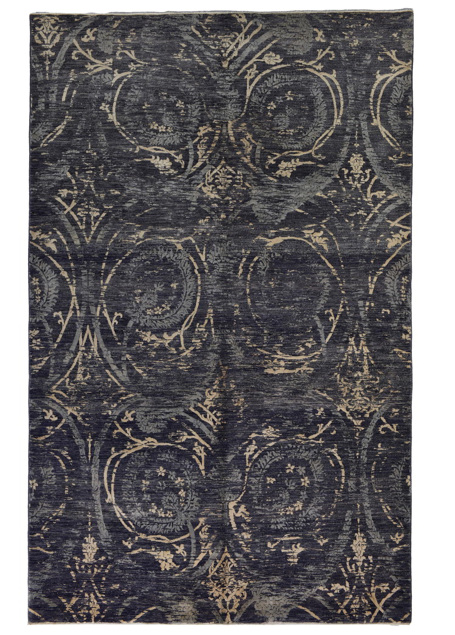 Veridra Hand-Woven Wool and Silk Carpet 306x195 cm