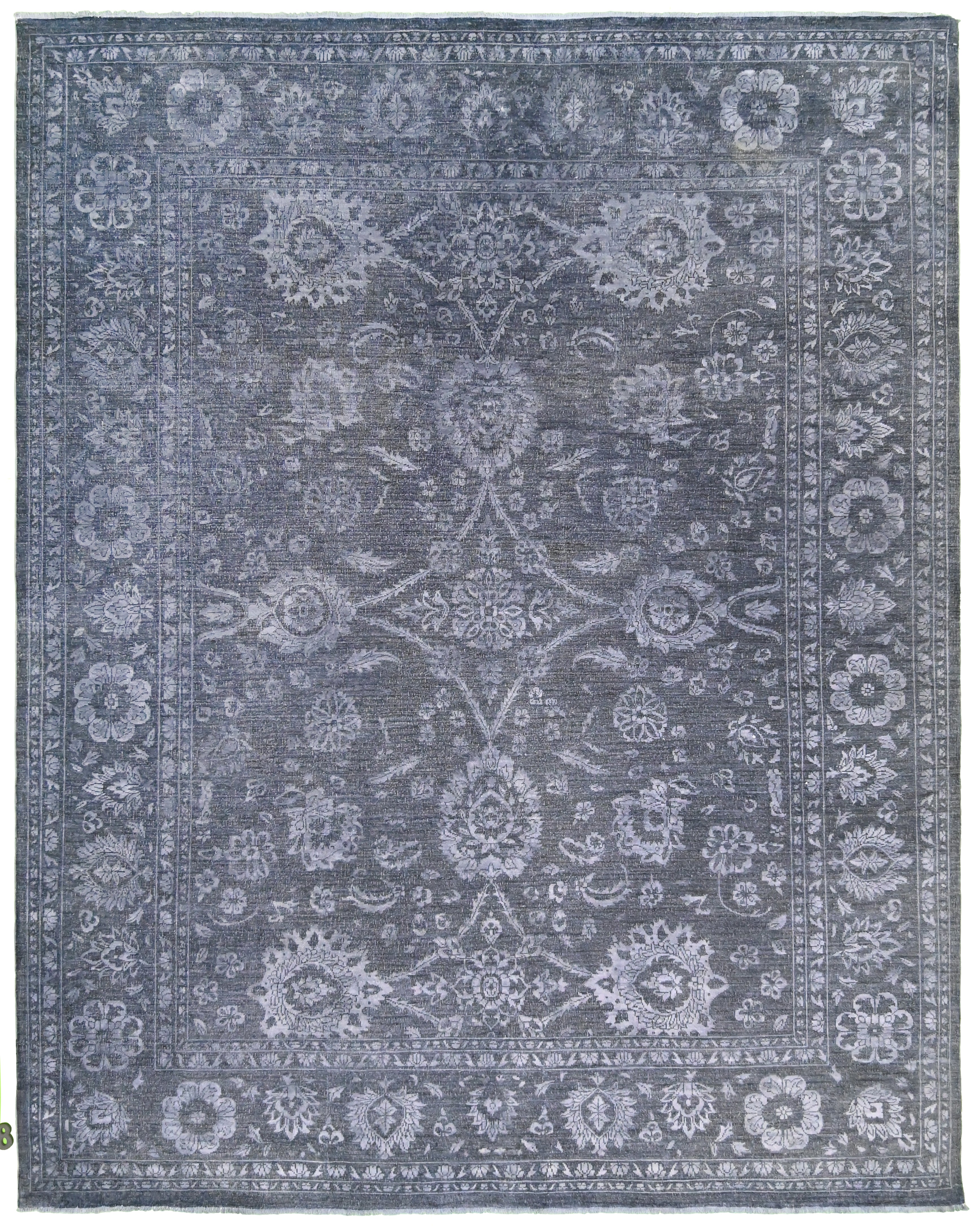 Twilight Cyan Hand-Woven Wool Rug 298x241 cm