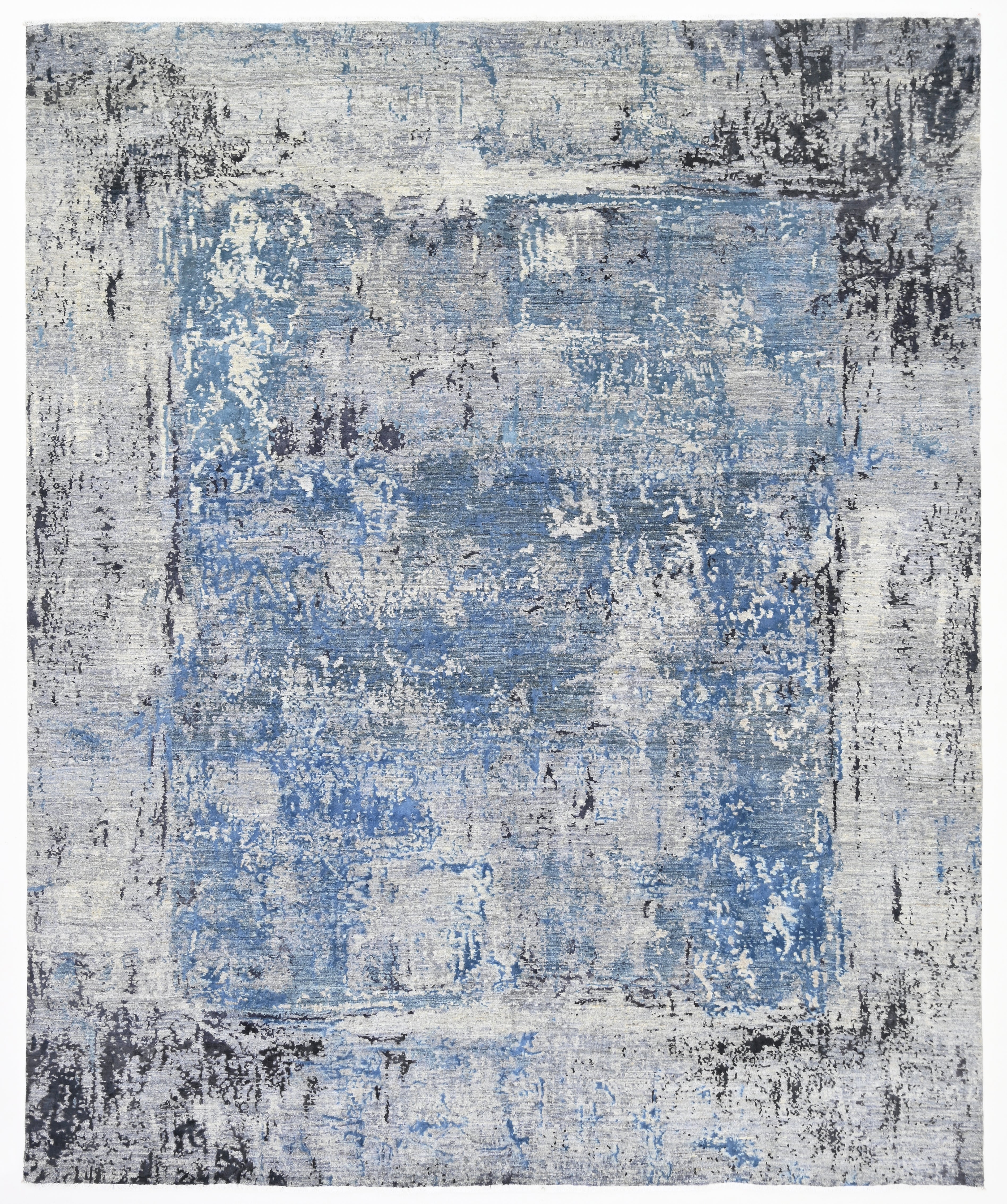 Varmer Hand-Woven Wool and Silk Carpet 306x247 cm