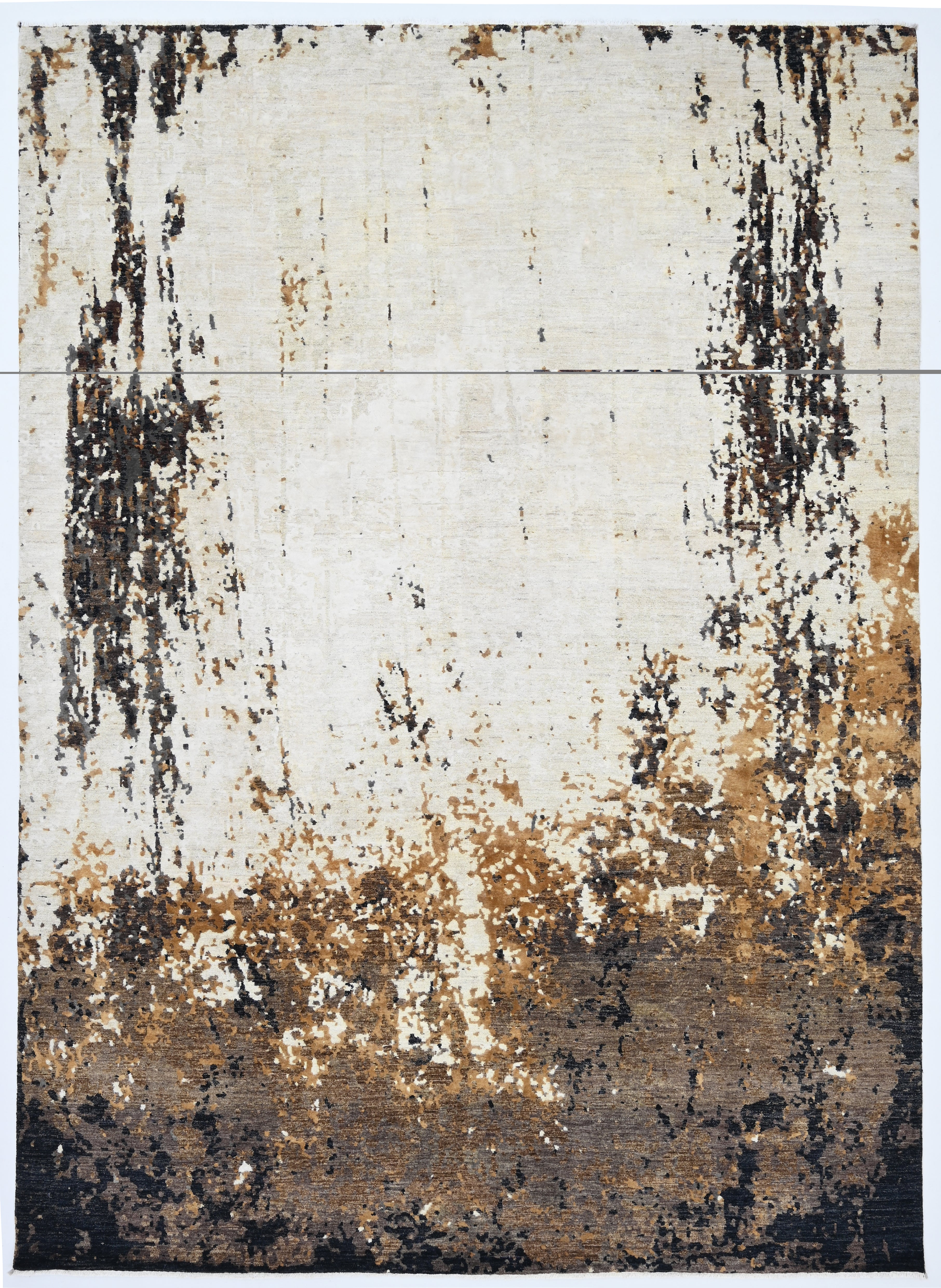 Stonewave Hand-Woven Wool and Silk Carpet 352x250 cm