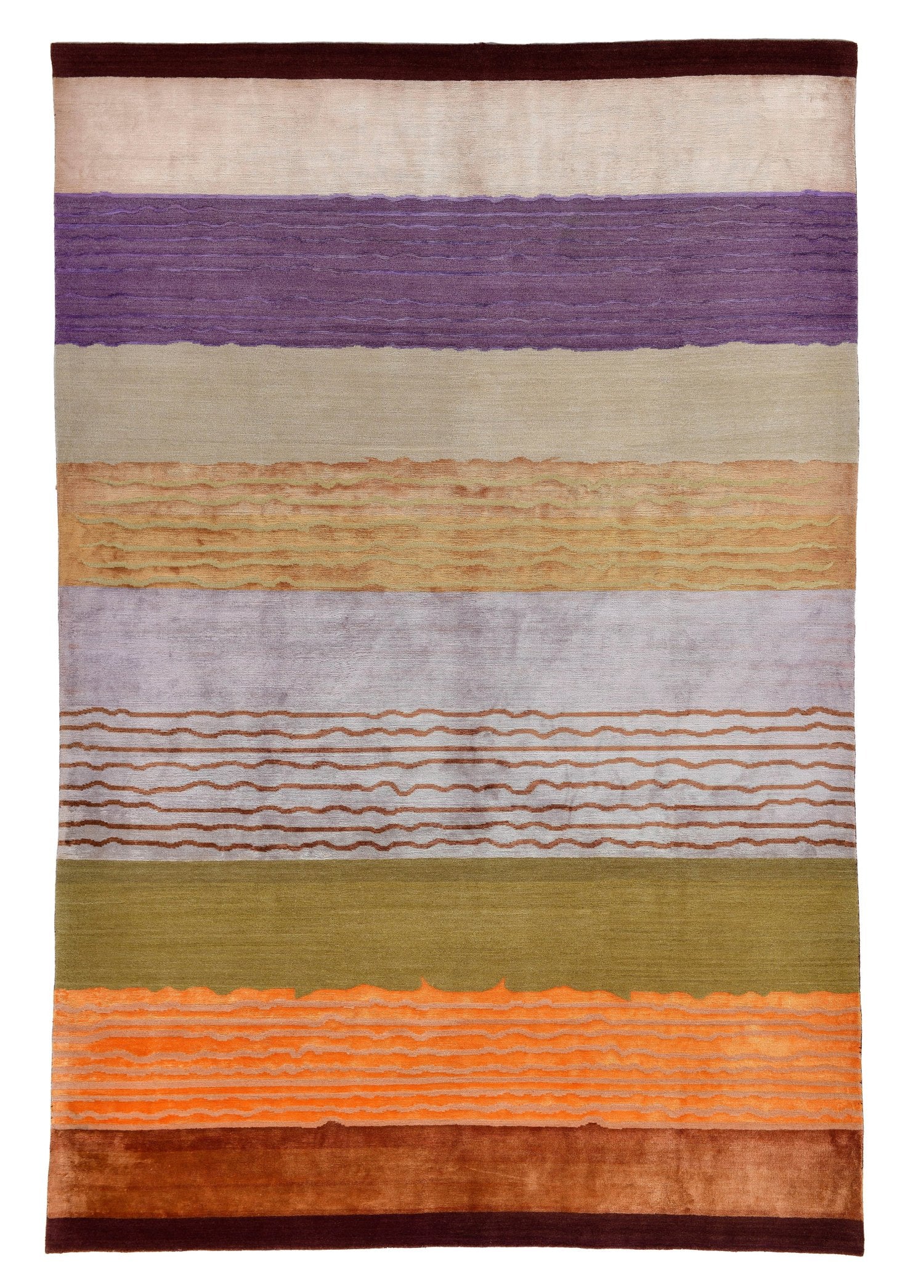 Stratona Hand-Woven Wool and Silk Carpet 298x200 cm