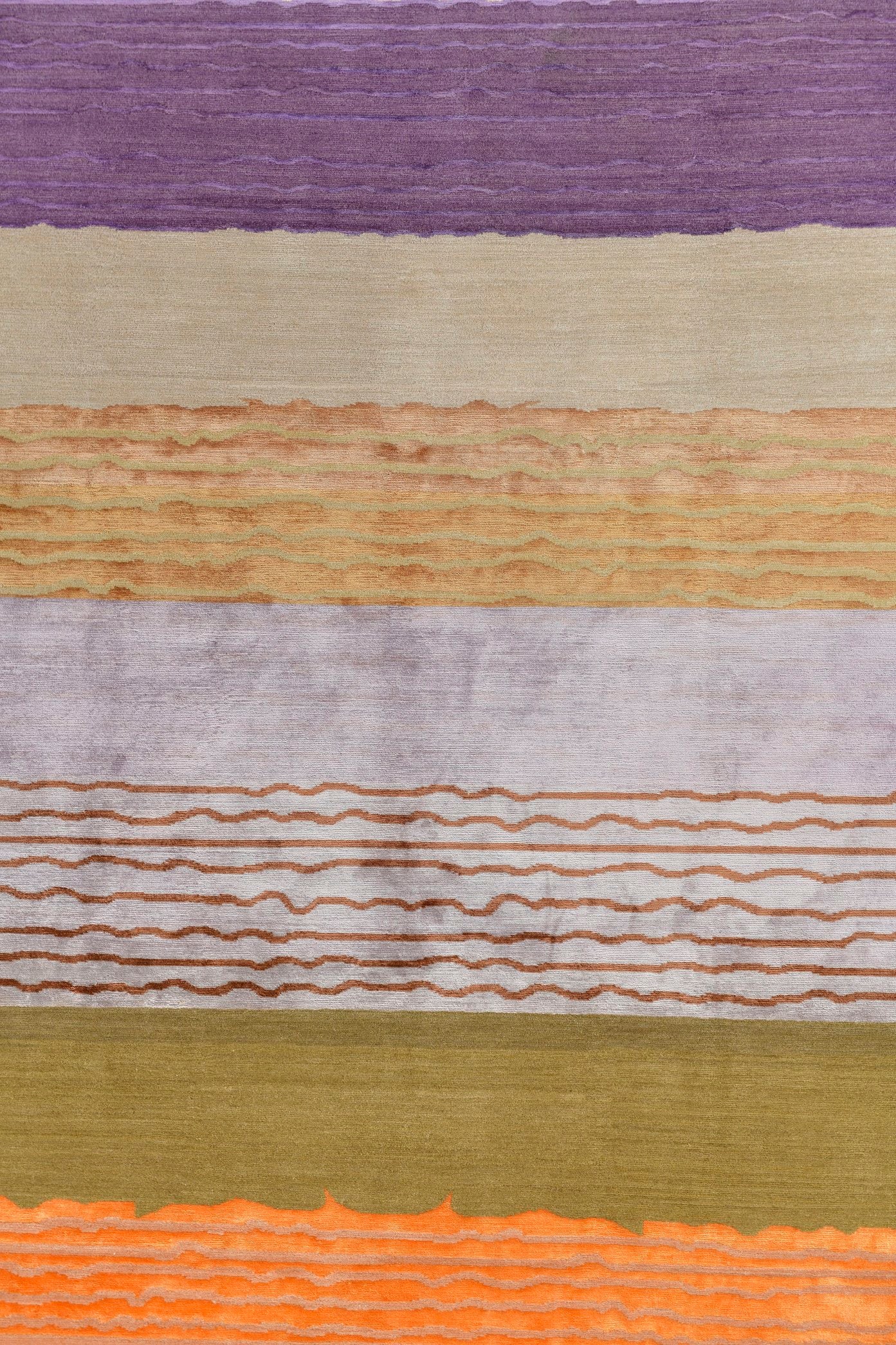 Stratona Hand-Woven Wool and Silk Carpet 298x200 cm