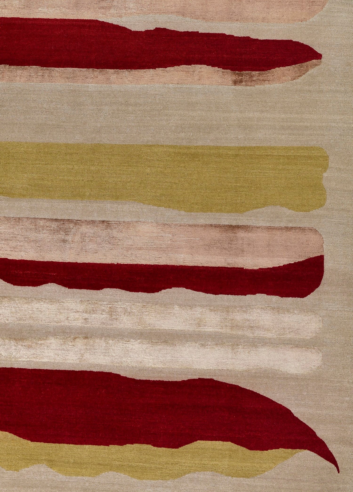 Stratta Hand-Woven Wool and Silk Carpet 241x173 cm