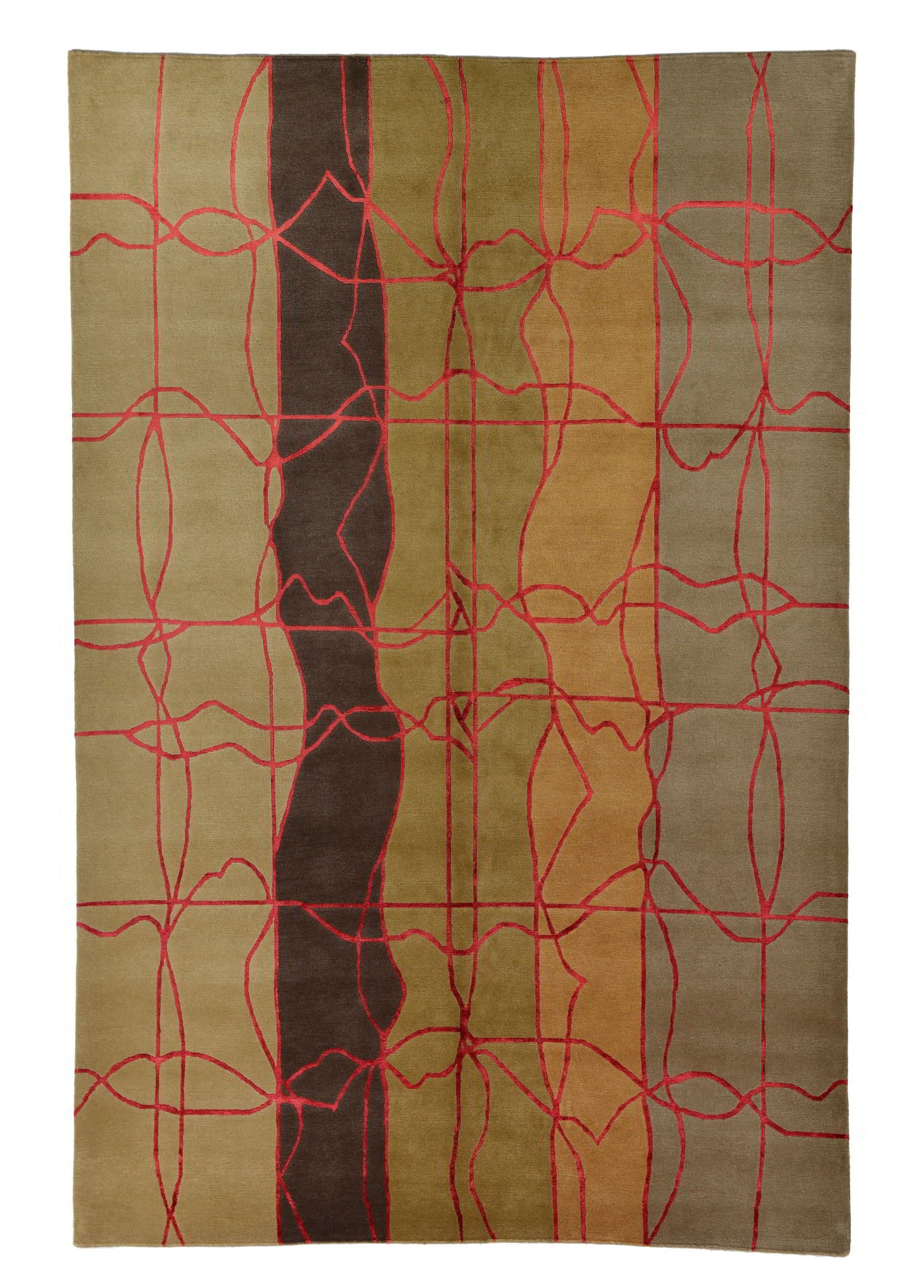 Velmira Hand-Woven Wool and Silk Carpet 295x201 cm