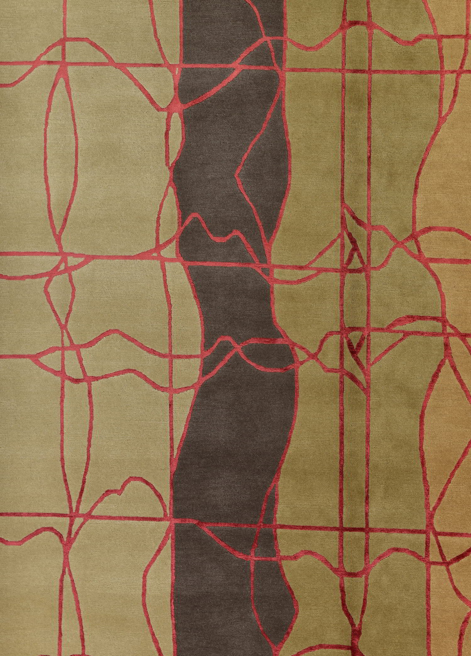 Velmira Hand-Woven Wool and Silk Carpet 295x201 cm