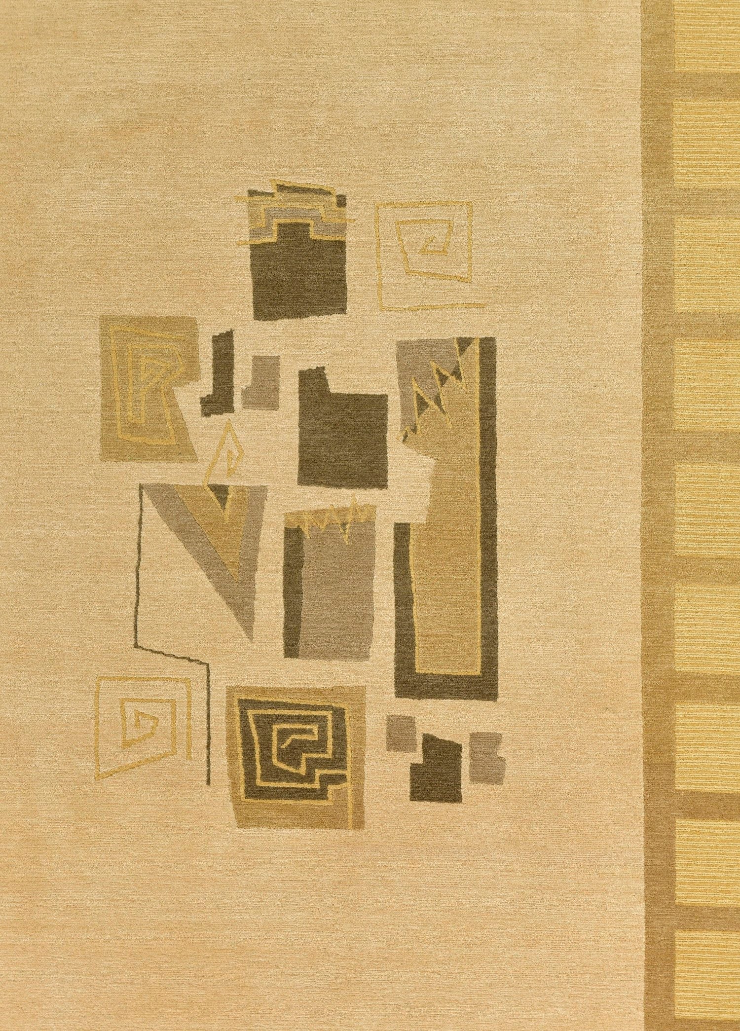 Orphea Hand-Woven Wool and Silk Carpet 278x181 cm