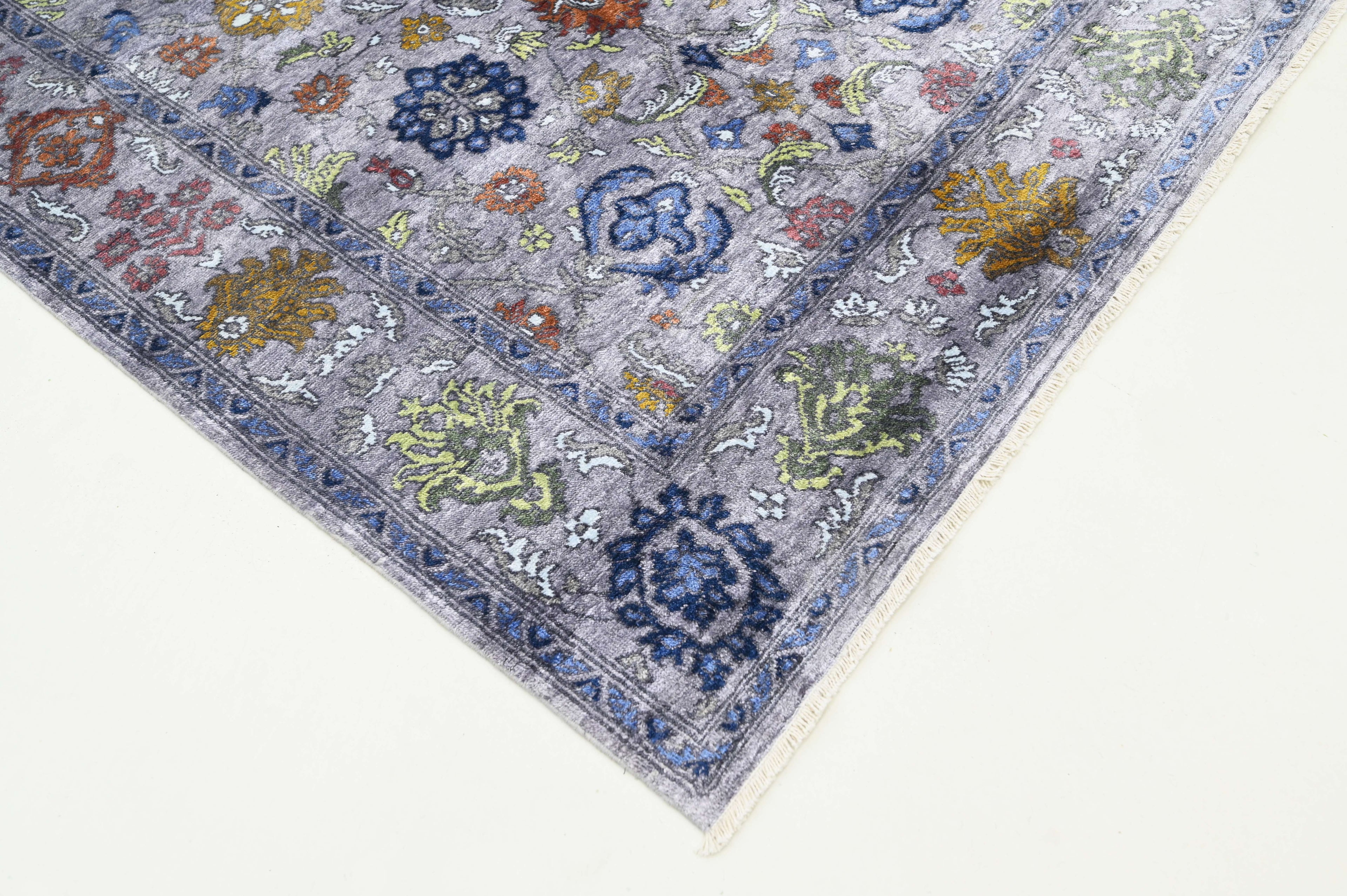 Anvera Field El Dokuma İpek Halı 188X124 cm