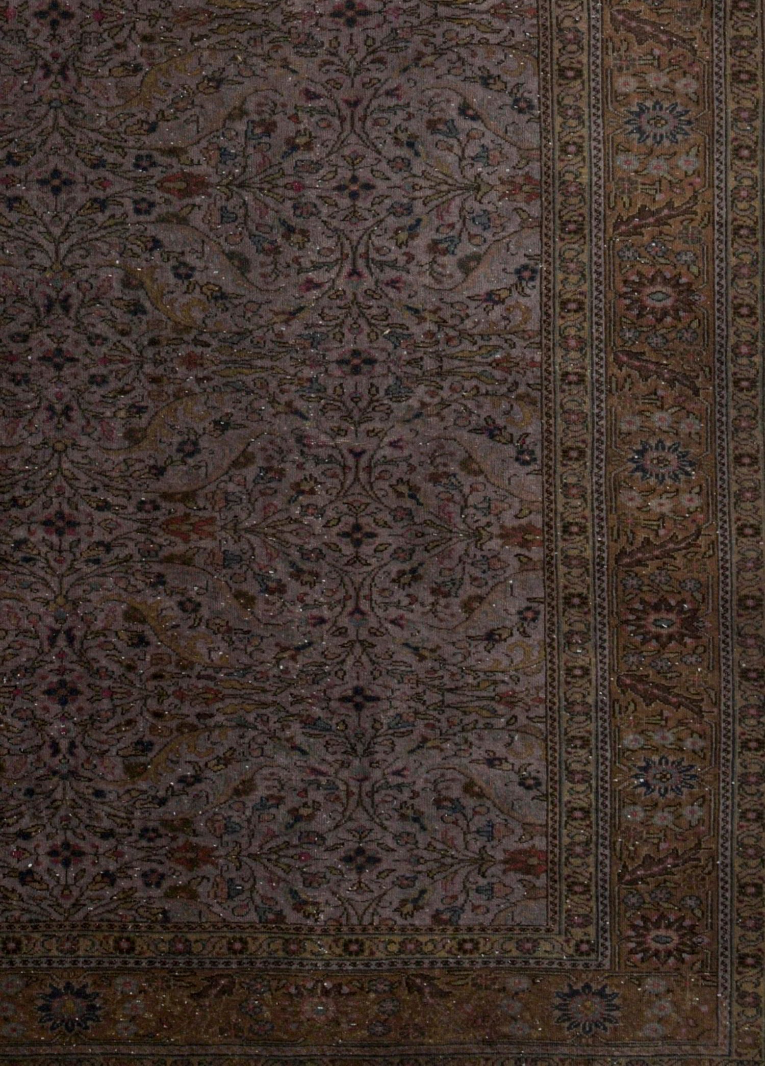 Vintage El Dokuma Yün Halı 290 x 202 cm