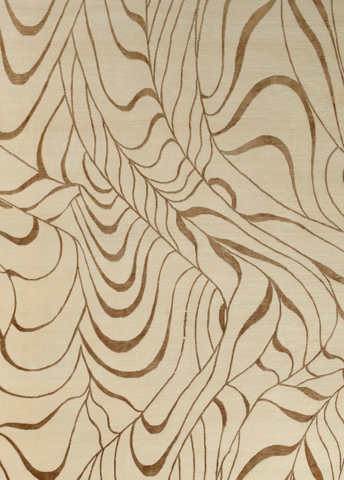Moiré El Dokuma Yün ve İpek Halı 348 x 253 cm - Borr Halı