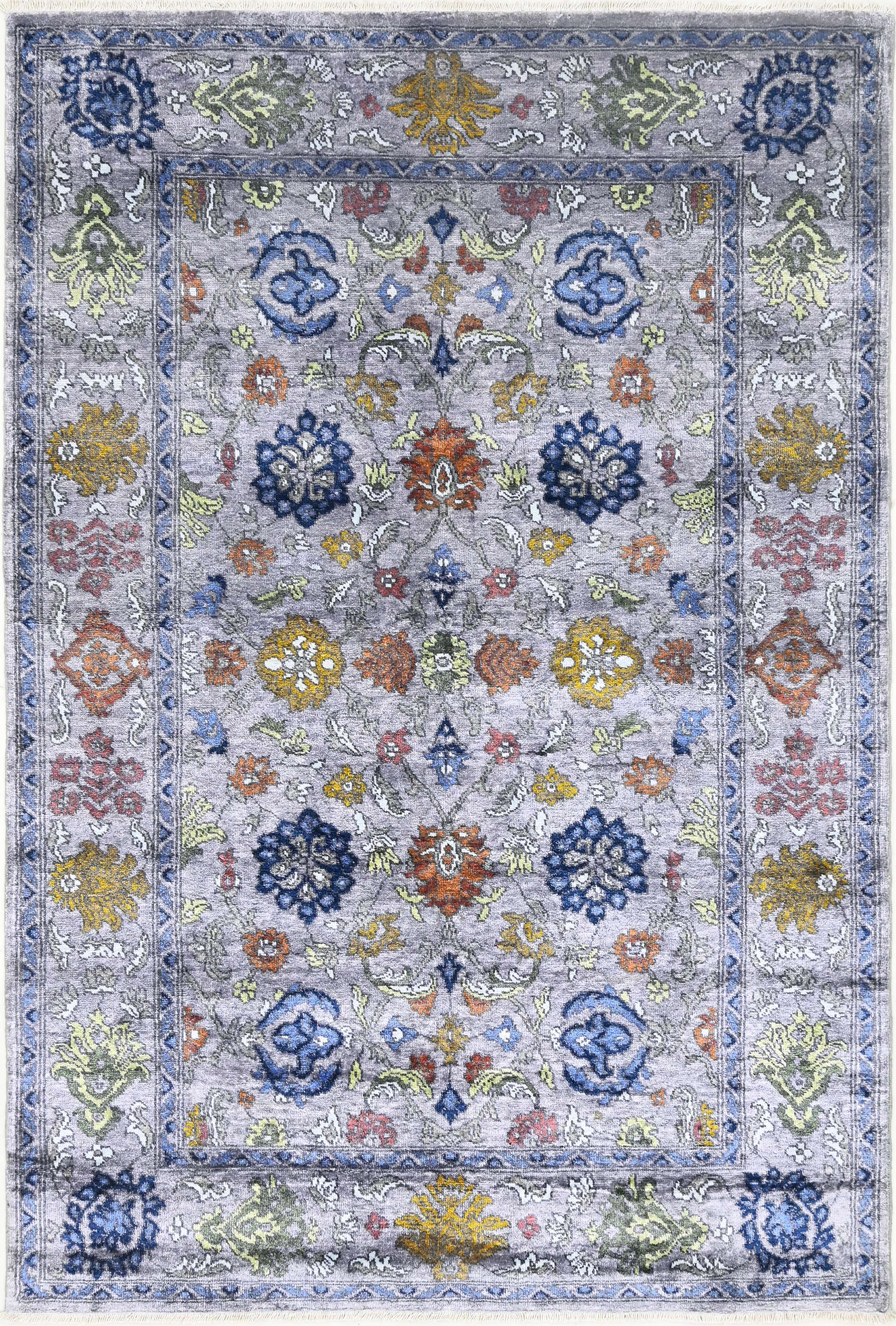 Anvera Field El Dokuma İpek Halı 188X124 cm