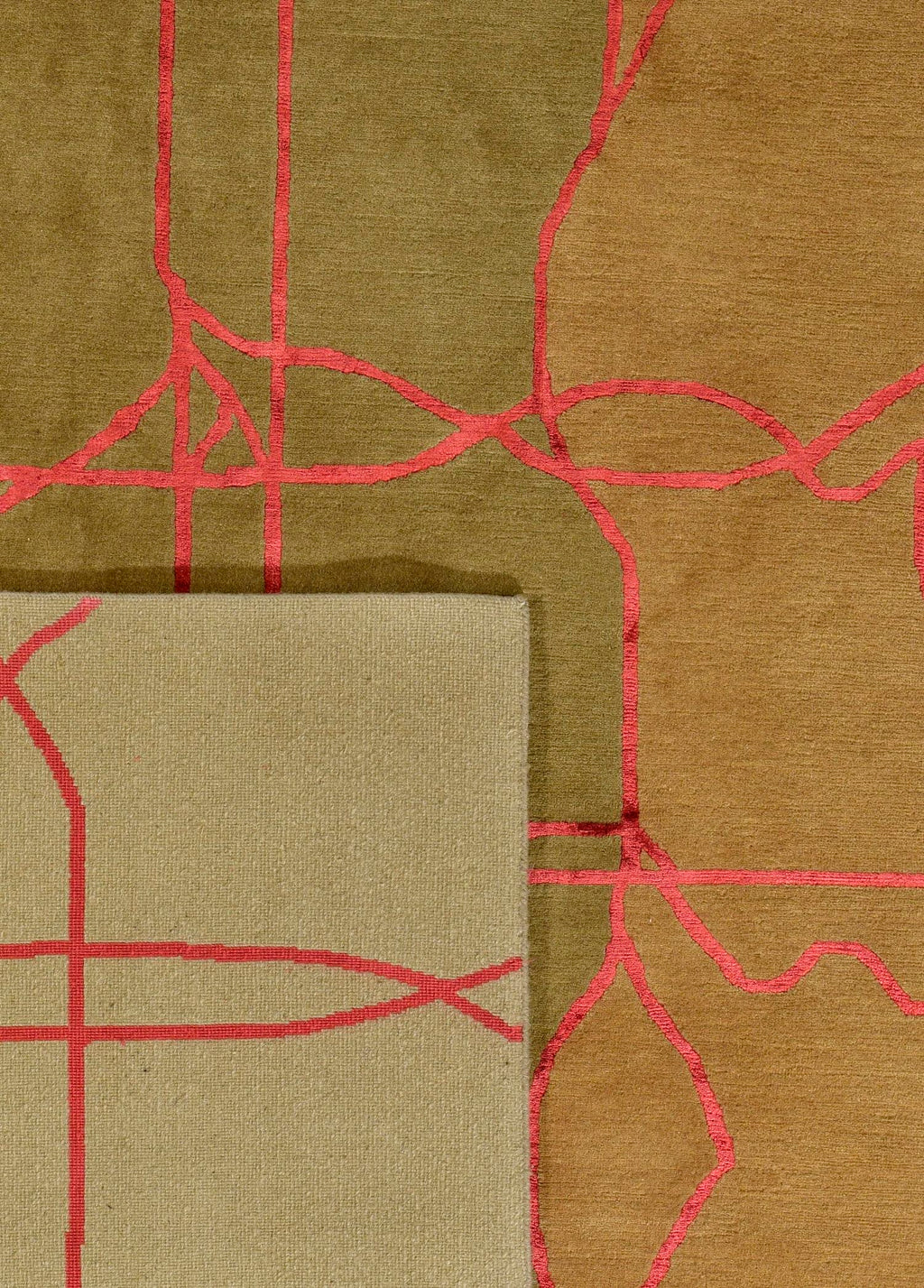 Entwine Rouge El Dokuma Yün ve İpek Halı 299 x 254 cm - Borr Halı
