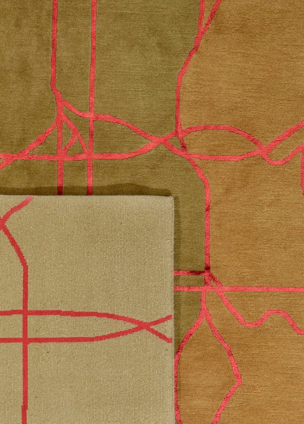 Entwine Rouge El Dokuma Yün ve İpek Halı 299 x 254 cm - Borr Halı