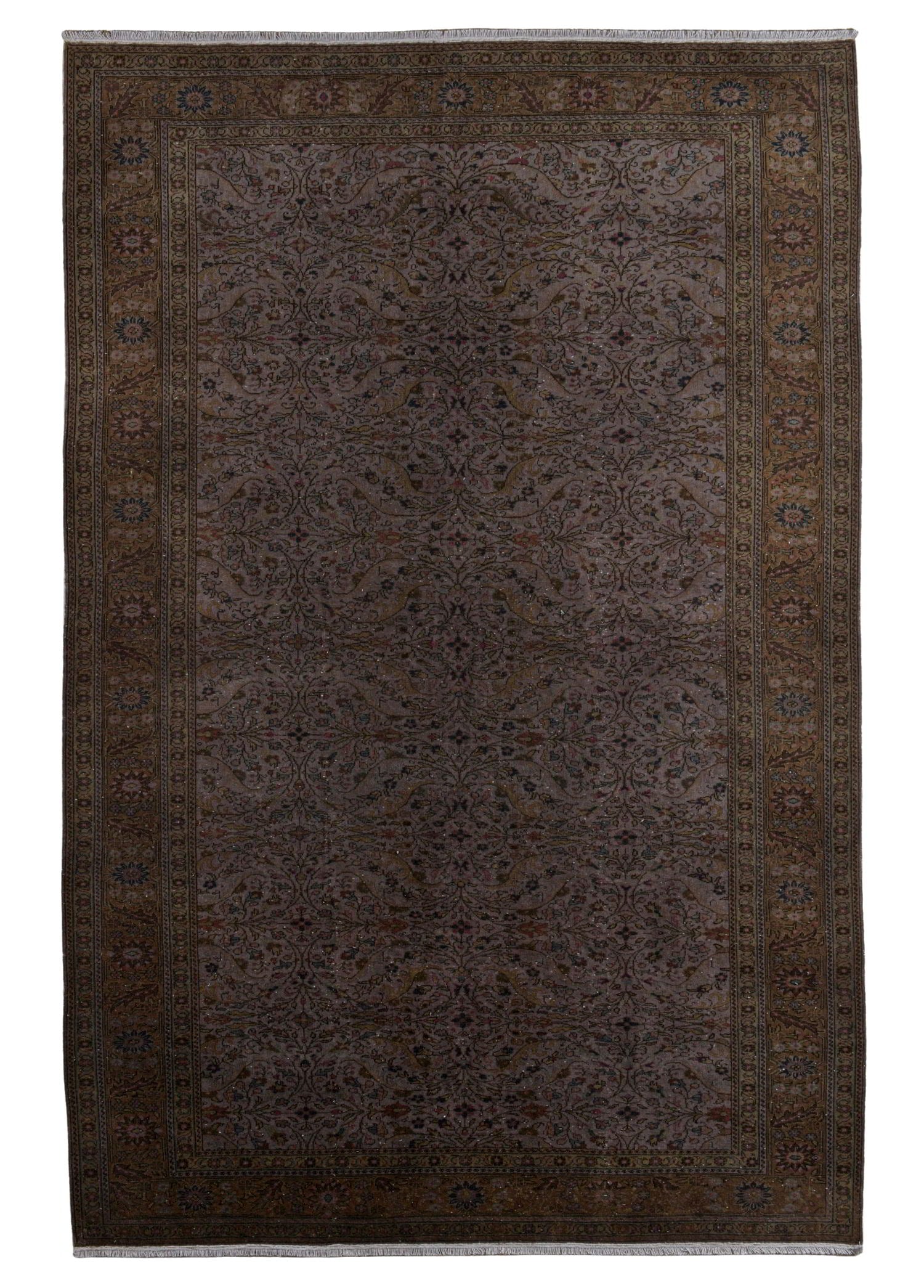 Vintage El Dokuma Yün Halı 290 x 202 cm