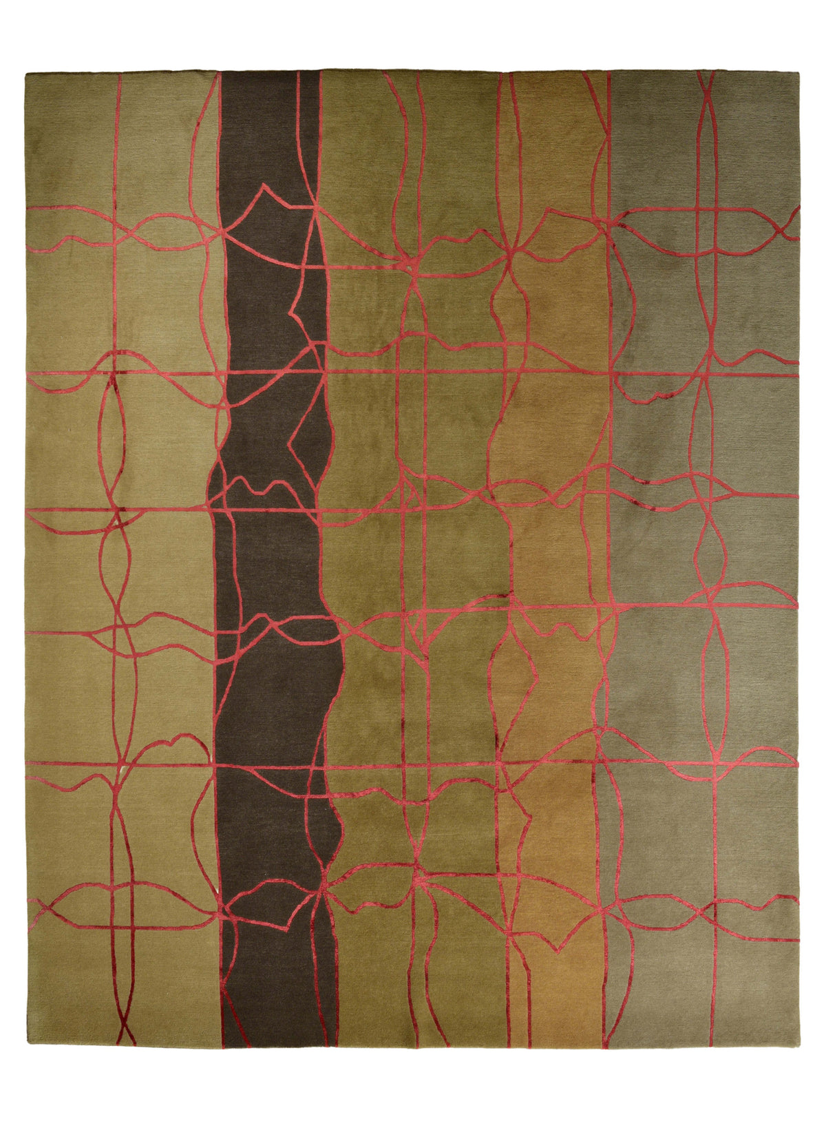 Entwine Rouge El Dokuma Yün ve İpek Halı 299 x 254 cm - Borr Halı