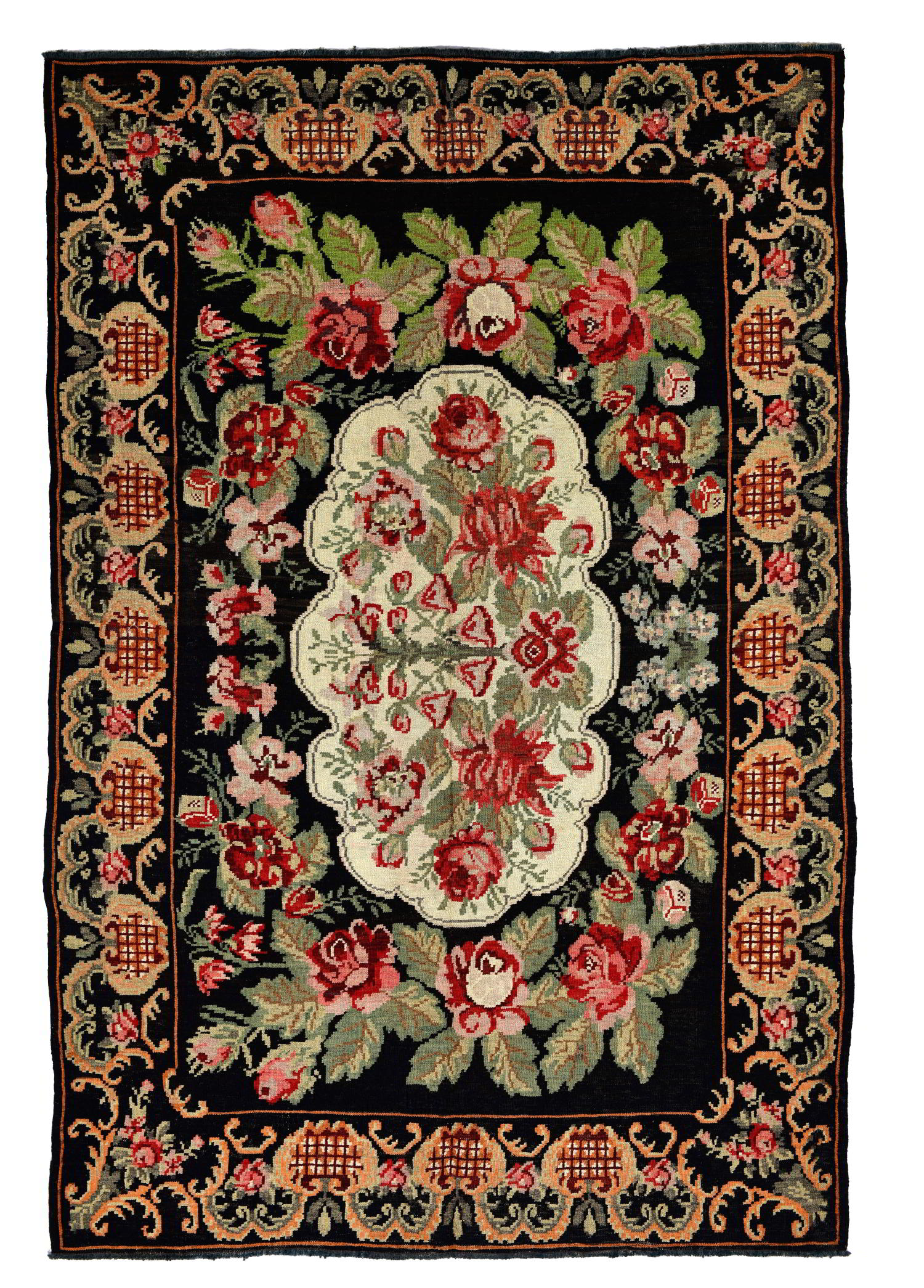 Noirette El Dokuma Yün Kilim 280x195 cm