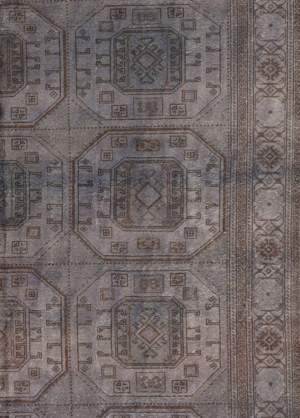 Anatolian Cubist Vintage El Dokuma Yün Halı 288x196 cm