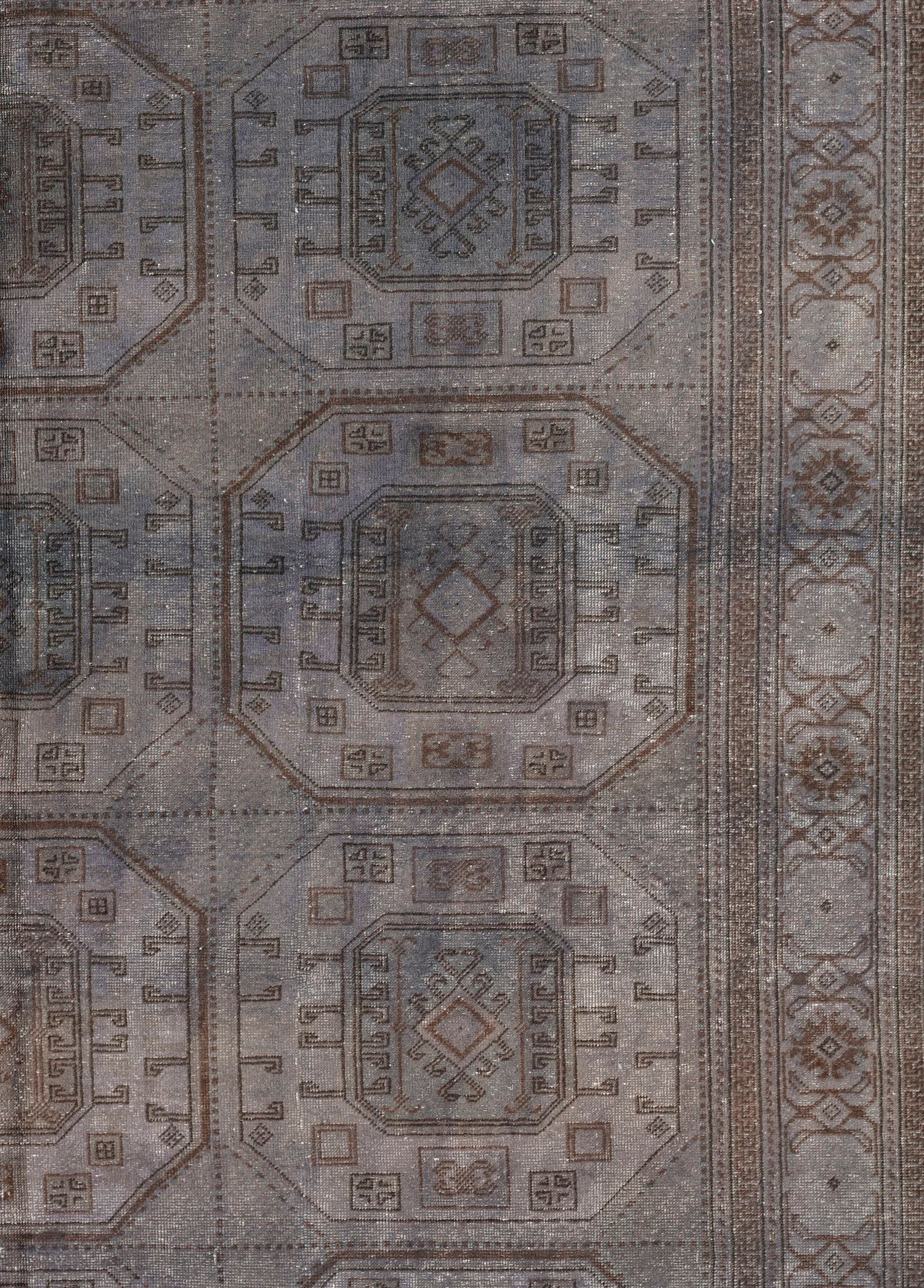 Anatolian Cubist Vintage El Dokuma Yün Halı 288x196 cm