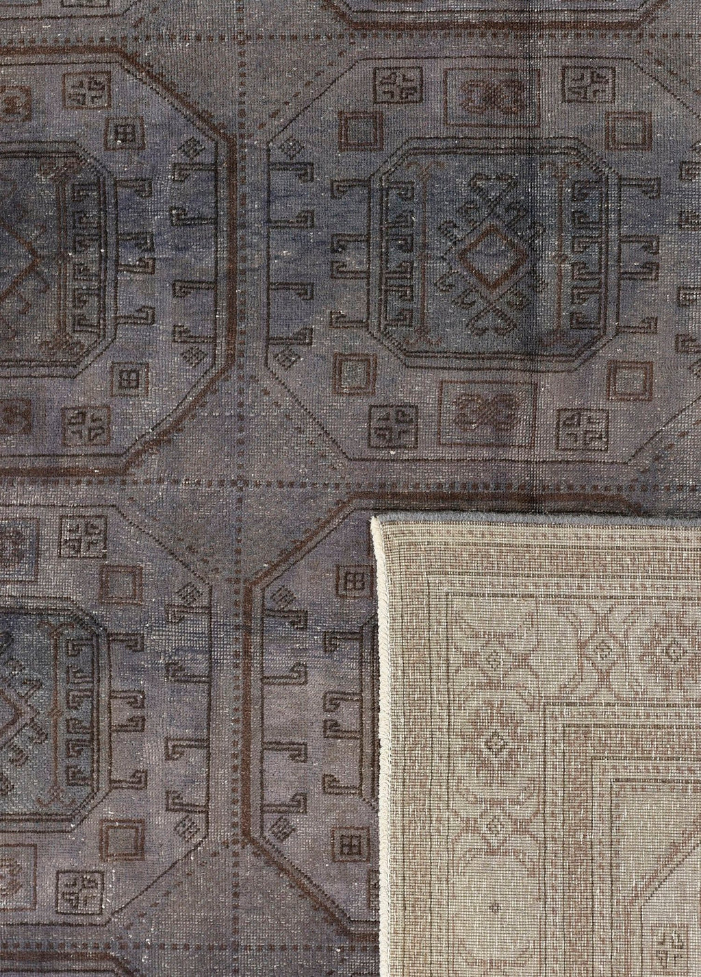 Anatolian Cubist Vintage El Dokuma Yün Halı 288x196 cm