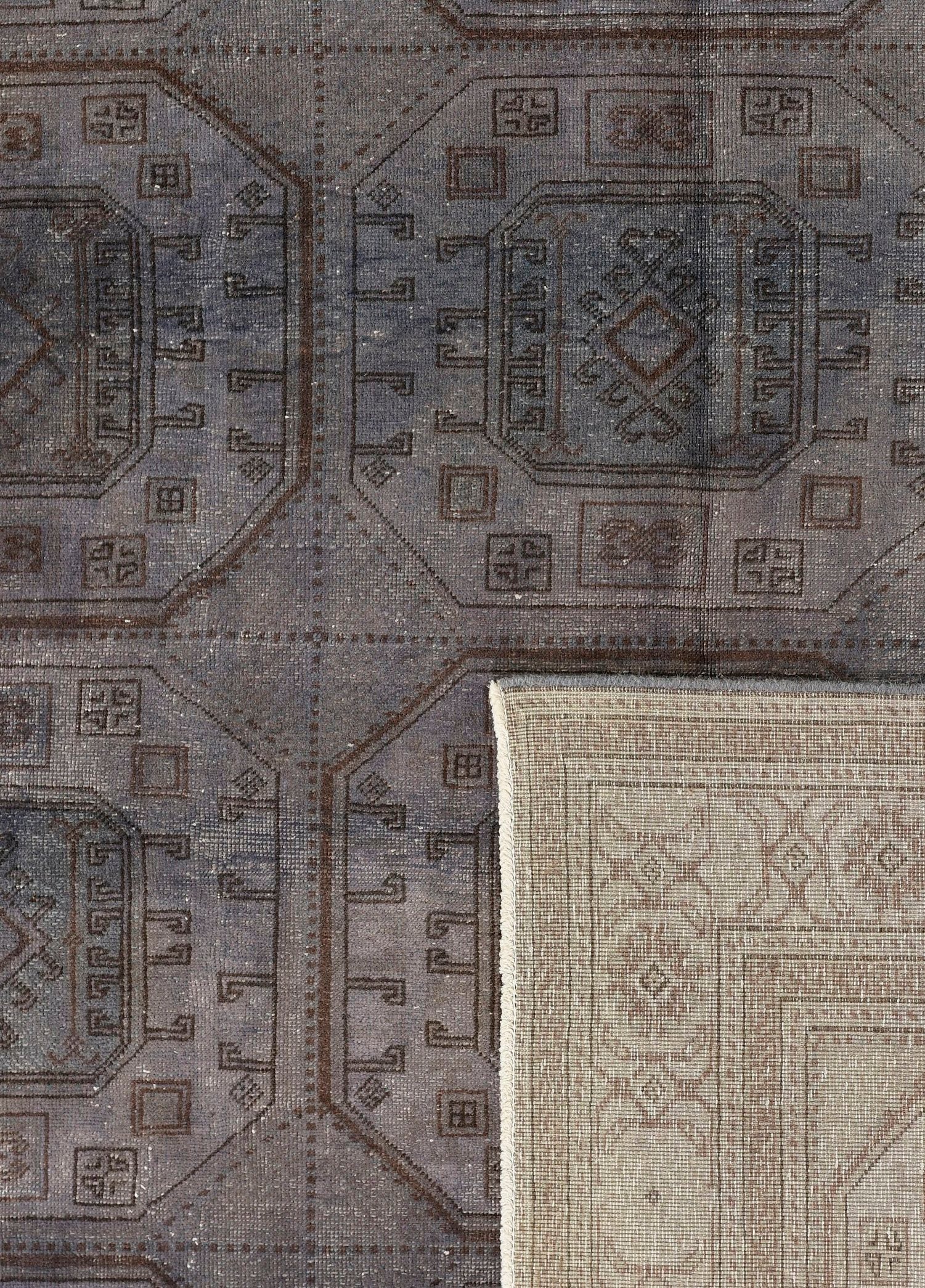 Anatolian Cubist Vintage El Dokuma Yün Halı 288x196 cm