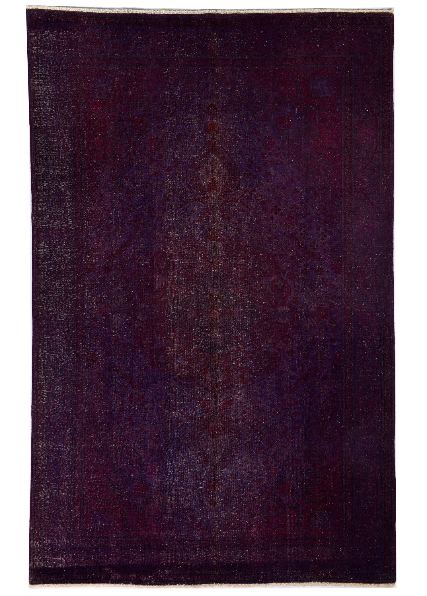 Crimson Medallion Vintage El Dokuma Yün Halı 303x201 cm