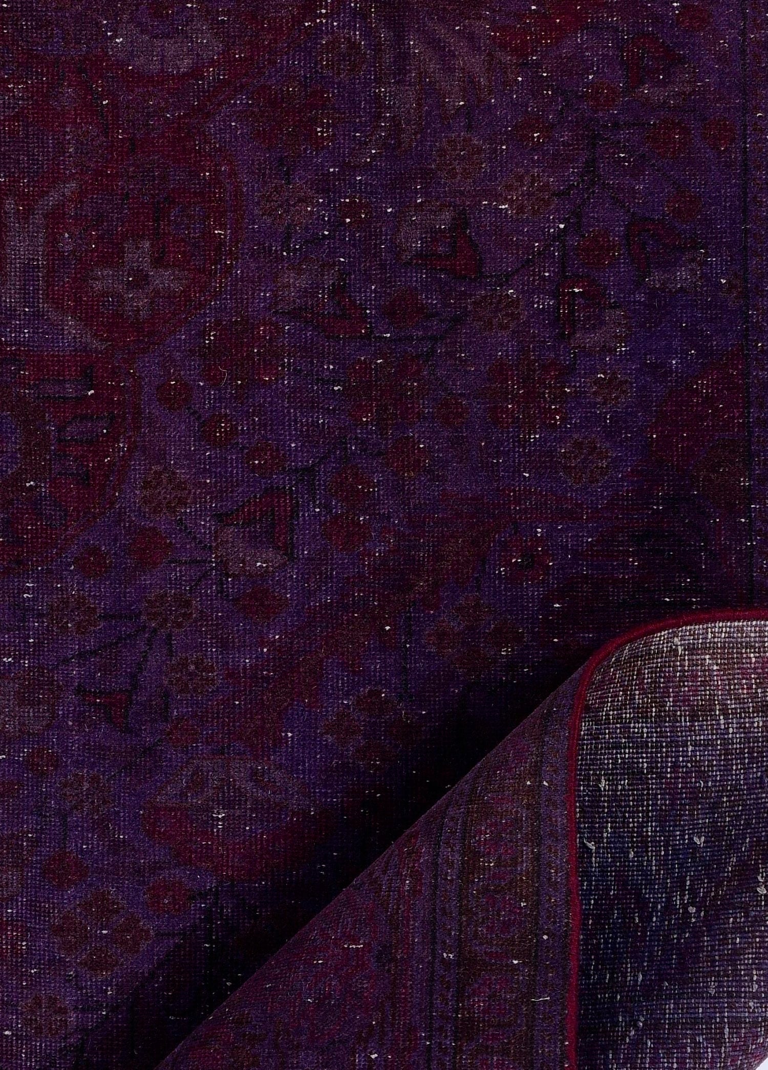 Crimson Medallion Vintage El Dokuma Yün Halı 303x201 cm