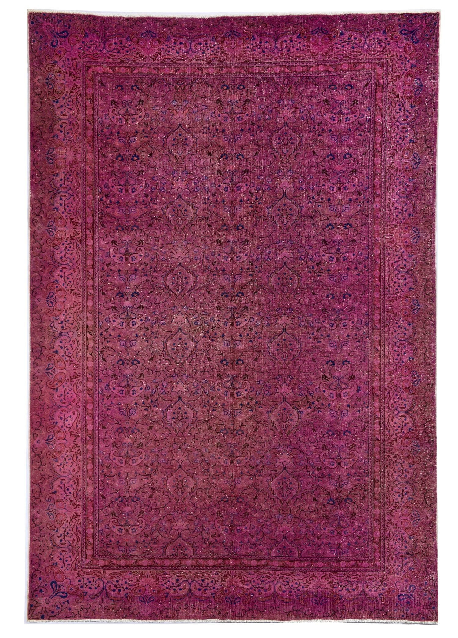 Rose Dust Vintage El Dokuma Yün Halı 291x204 cm