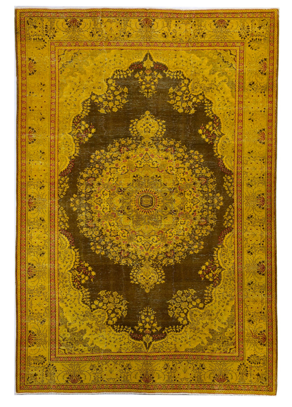Imperial Saffron Vintage El Dokuma Yün Halı 301x212 cm