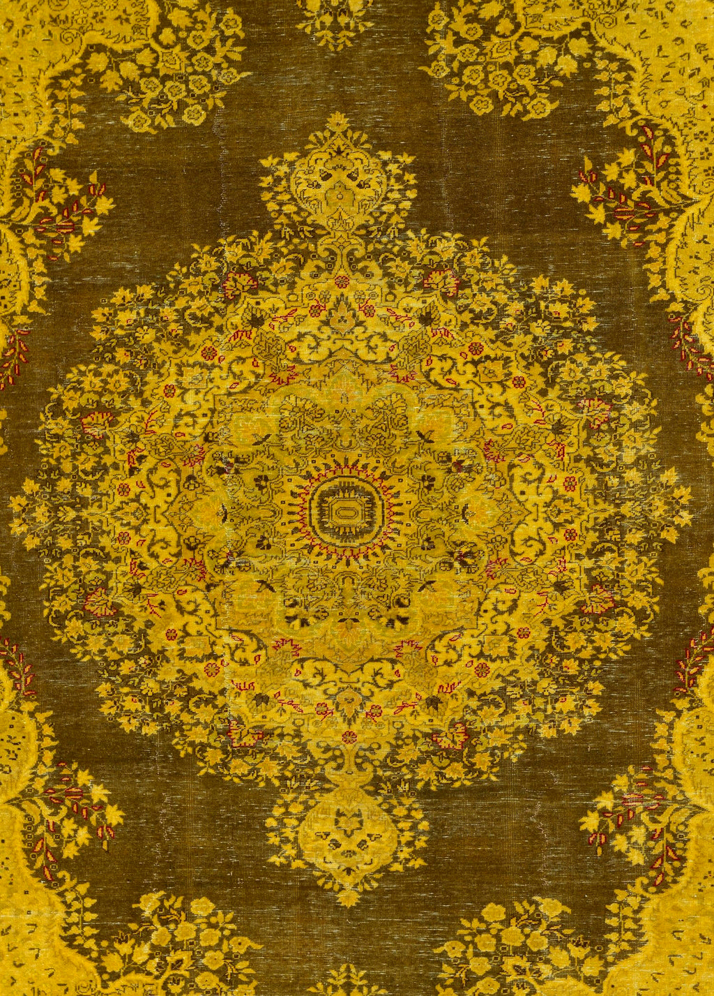 Imperial Saffron Vintage El Dokuma Yün Halı 301x212 cm