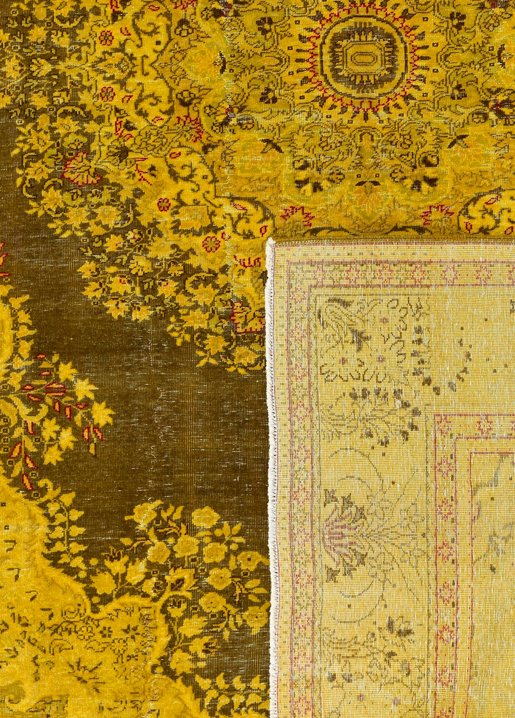 Imperial Saffron Vintage El Dokuma Yün Halı 301x212 cm