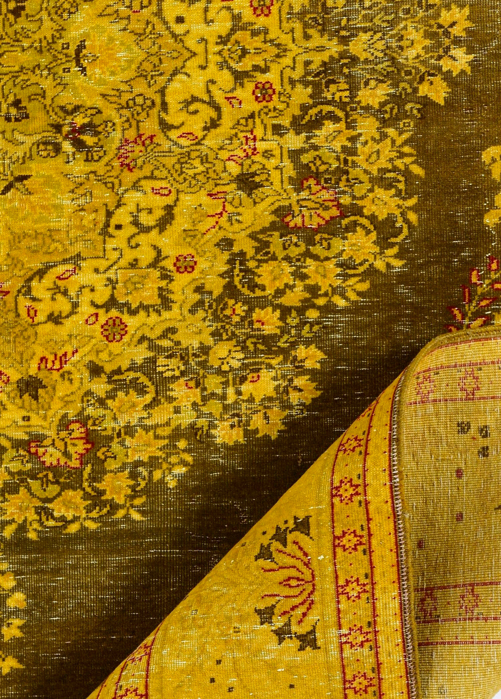 Imperial Saffron Vintage El Dokuma Yün Halı 301x212 cm