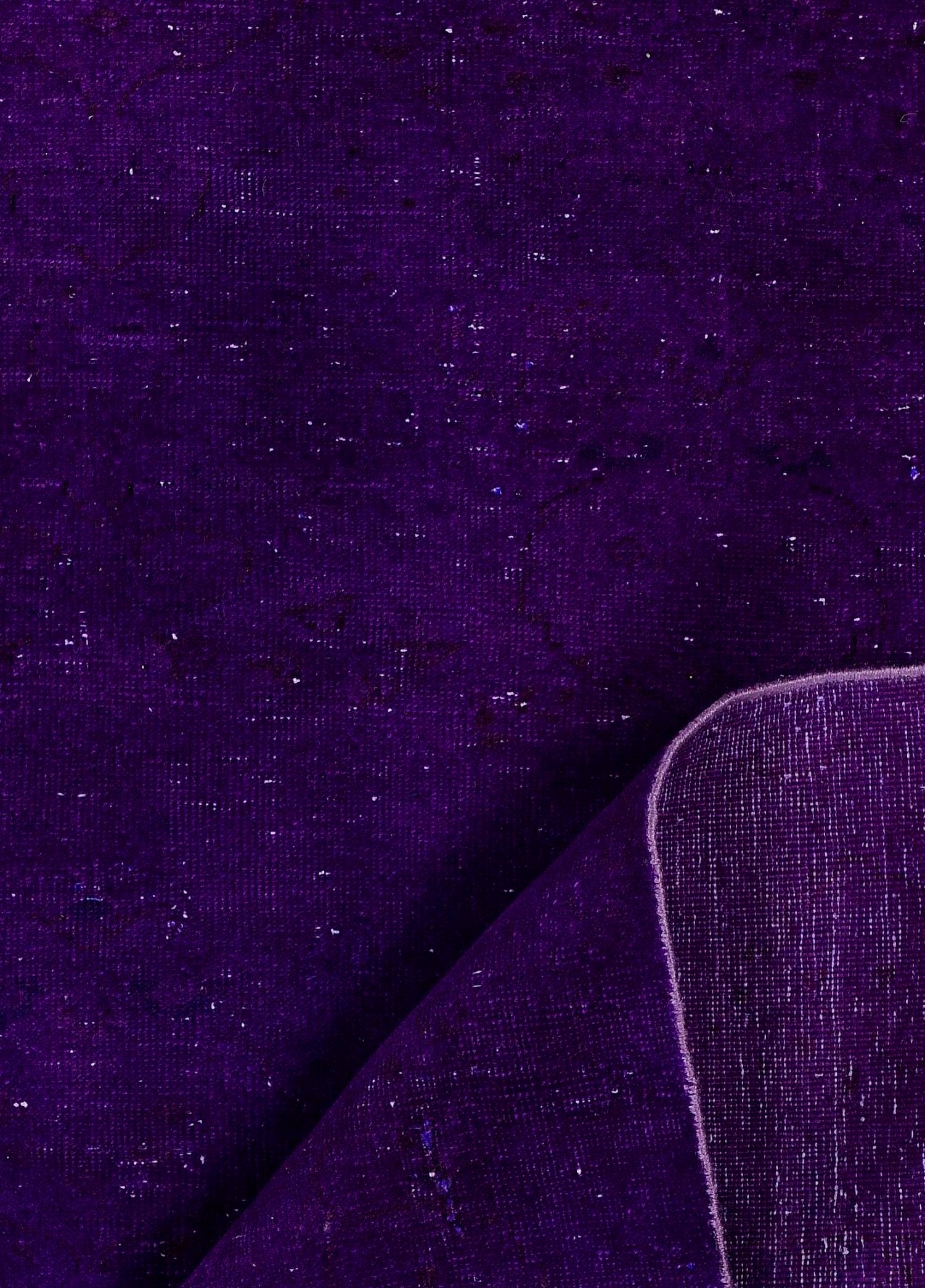 Aubergine Bloom Vintage El Dokuma Yün Halı 287x193 cm