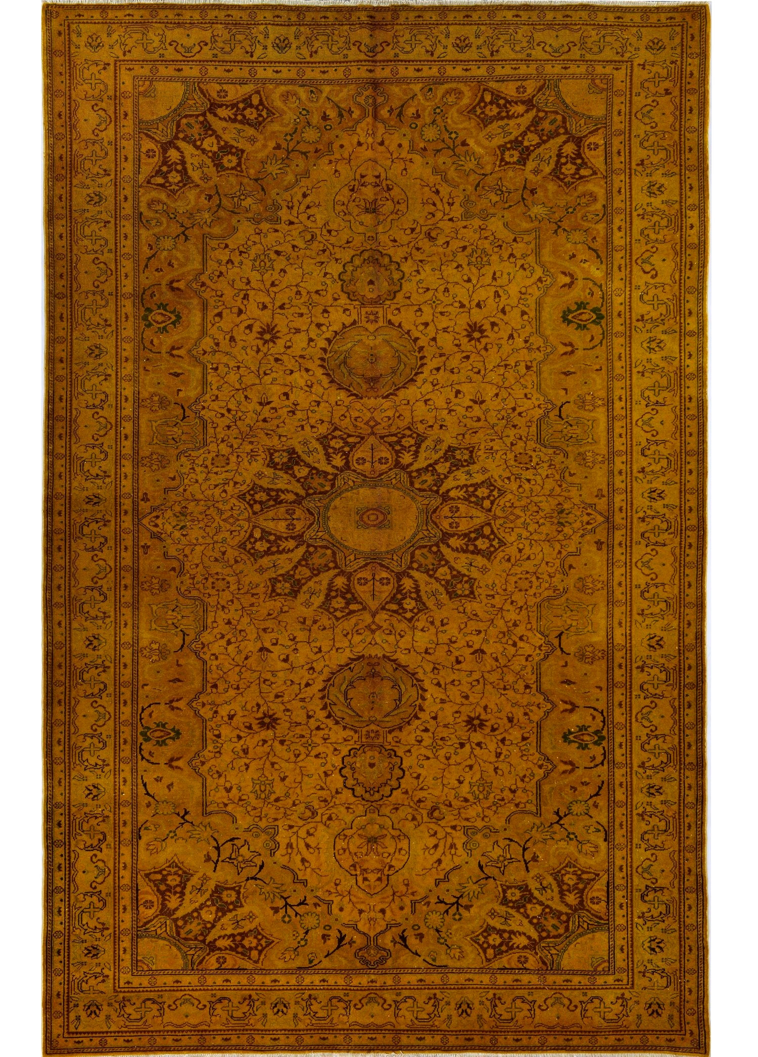 Amber Relic Vintage El Dokuma Yün Halı 302x198 cm