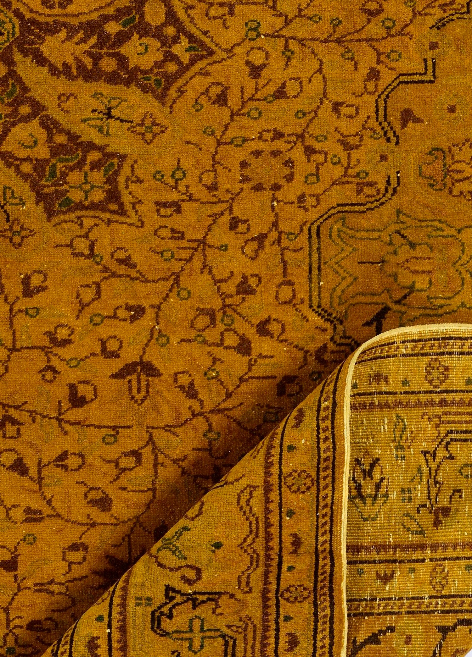 Amber Relic Vintage El Dokuma Yün Halı 302x198 cm