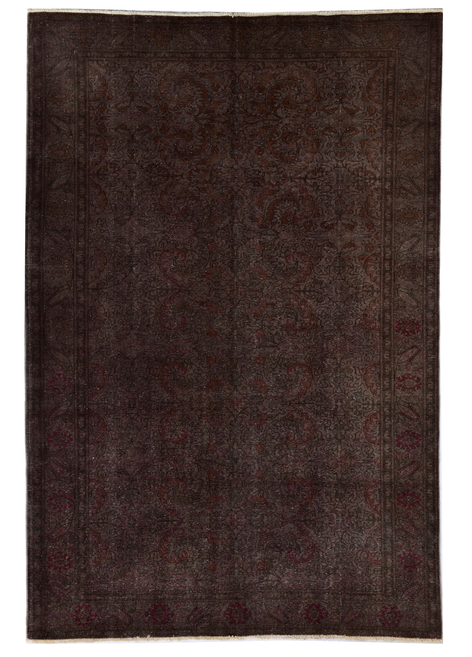 Obsidian Weave Vintage El Dokuma Yün Halı 290x196 cm