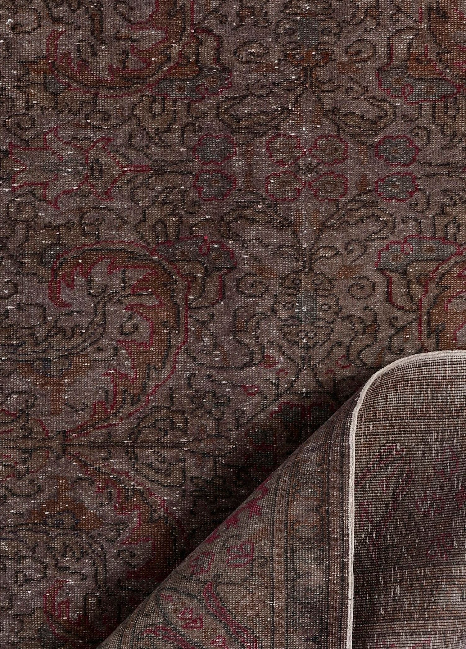 Obsidian Weave Vintage El Dokuma Yün Halı 290x196 cm