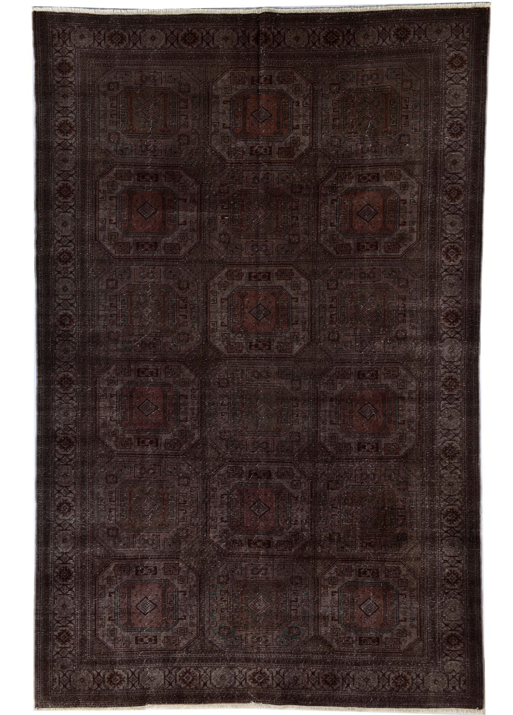 Seljuk Obsidian Vintage El Dokuma Yün Halı 298x193 cm