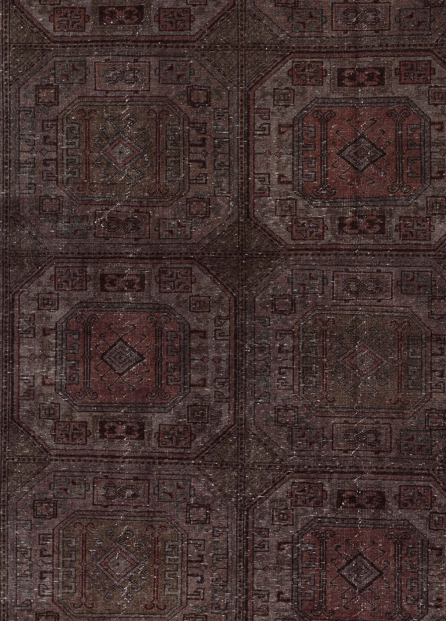 Seljuk Obsidian Vintage El Dokuma Yün Halı 298x193 cm