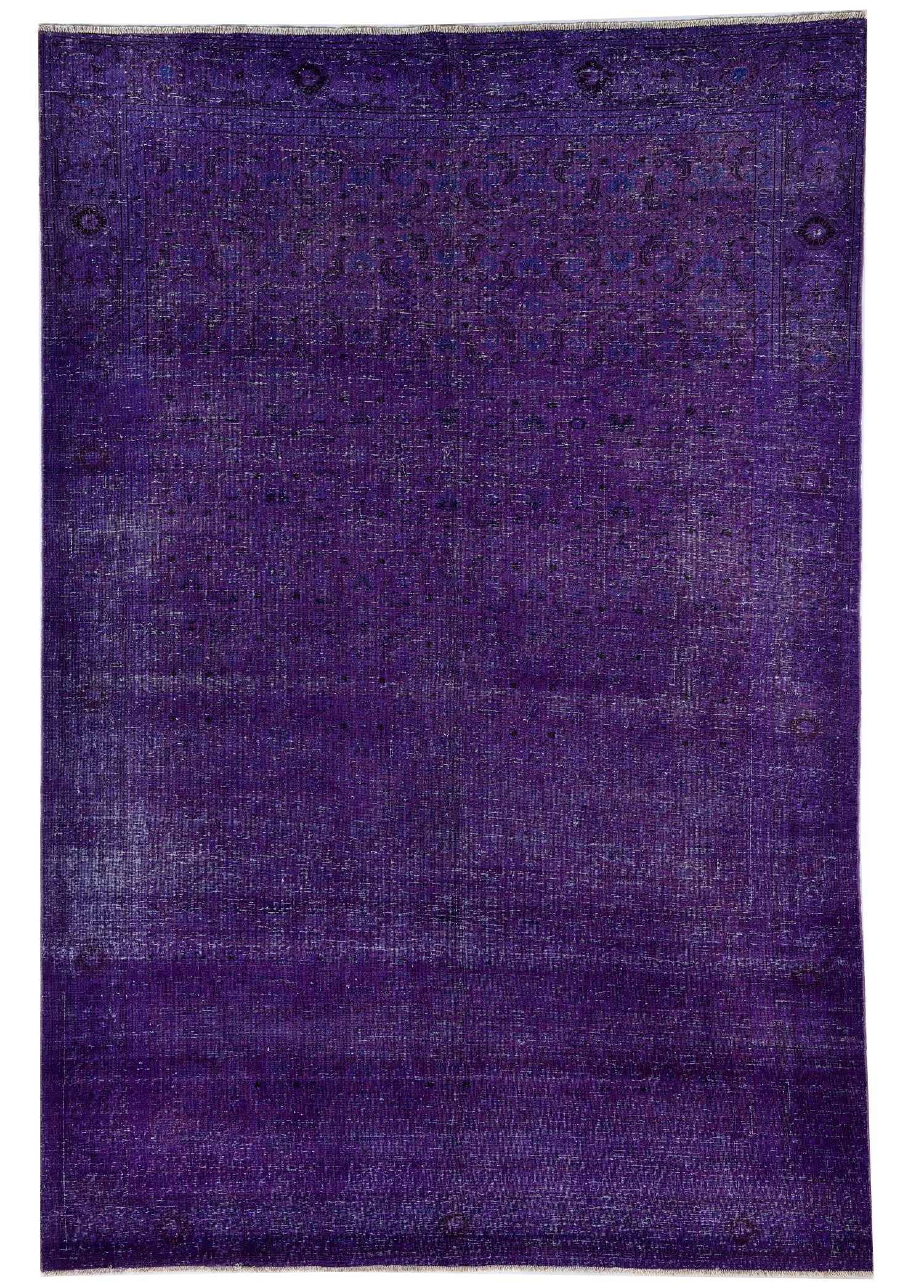 Imperial Plum Vintage El Dokuma Yün Halı 289x194 cm