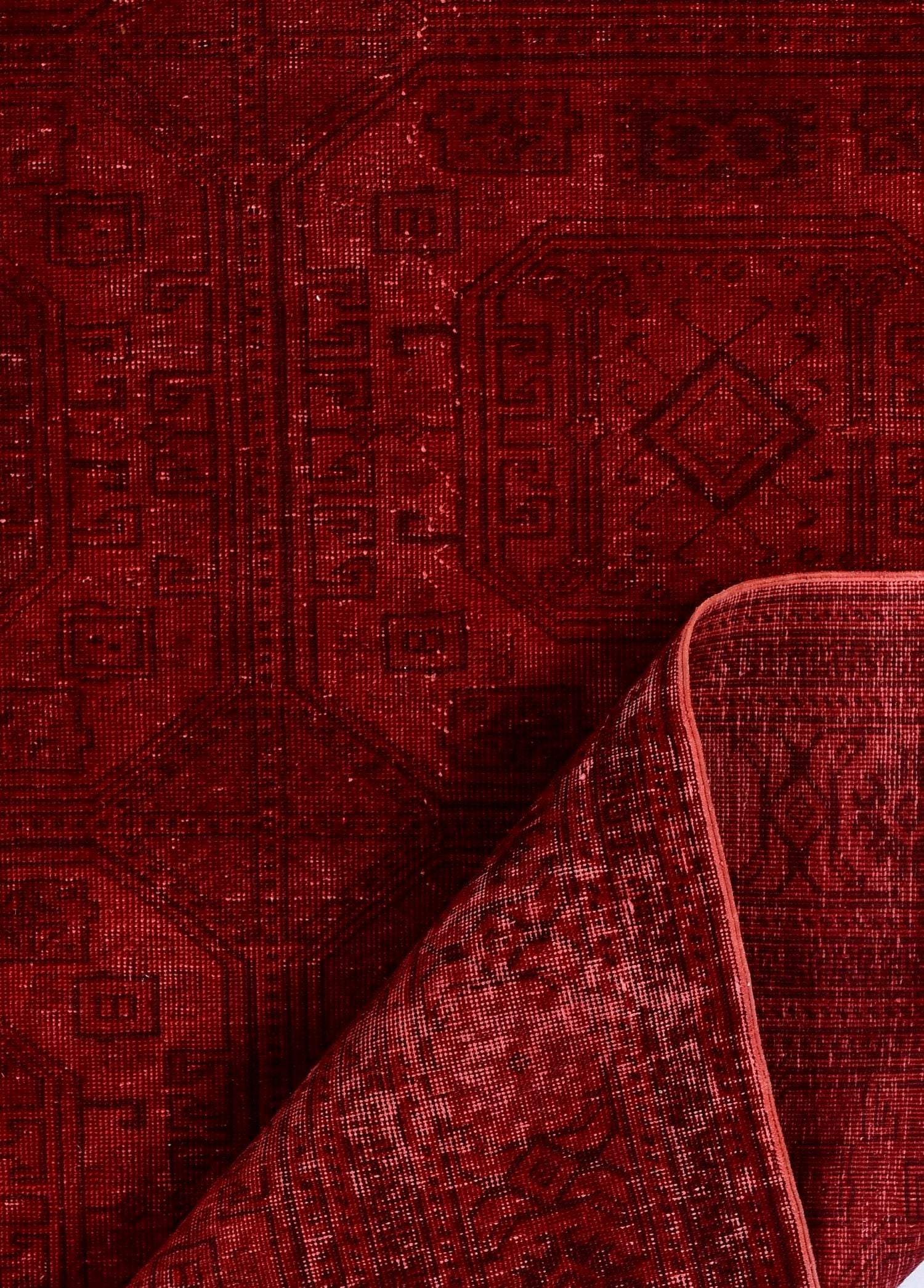 Crimson Majesty Vintage El Dokuma Yün Halı 290x198 cm