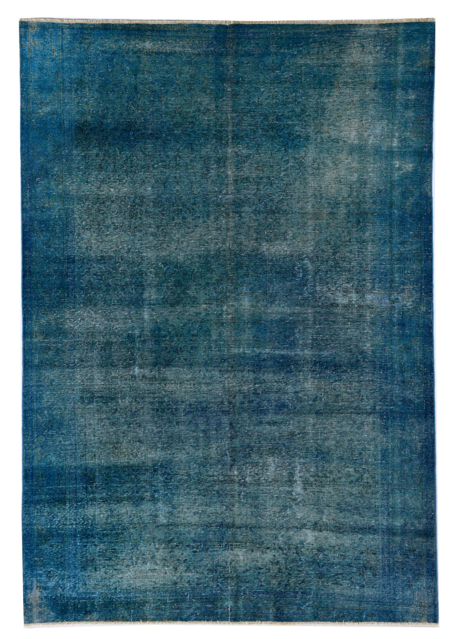 Sapphire Mist Vintage El Dokuma Yün Halı 276x190 cm