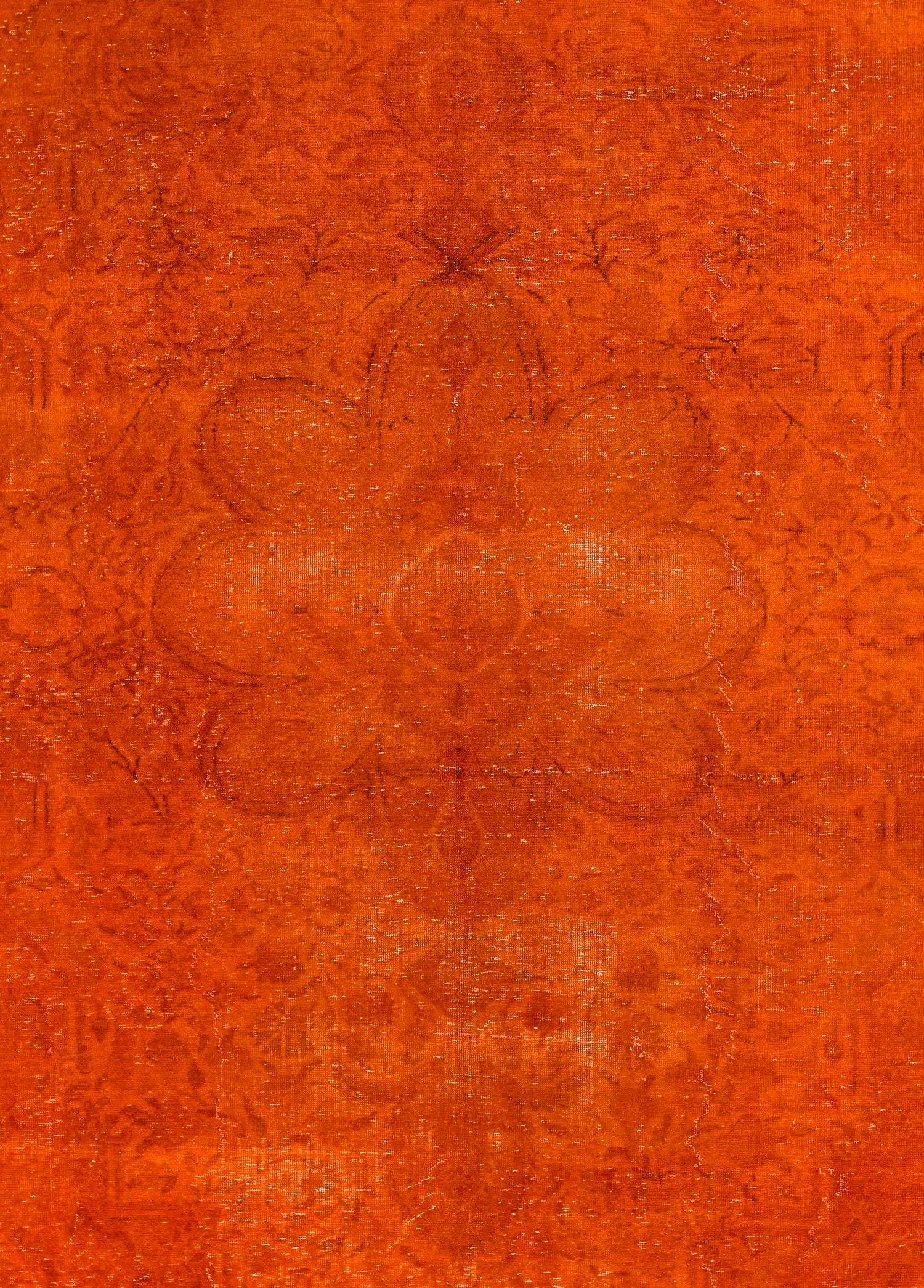 Saffron Grid Vintage El Dokuma Yün Halı 277x195 cm