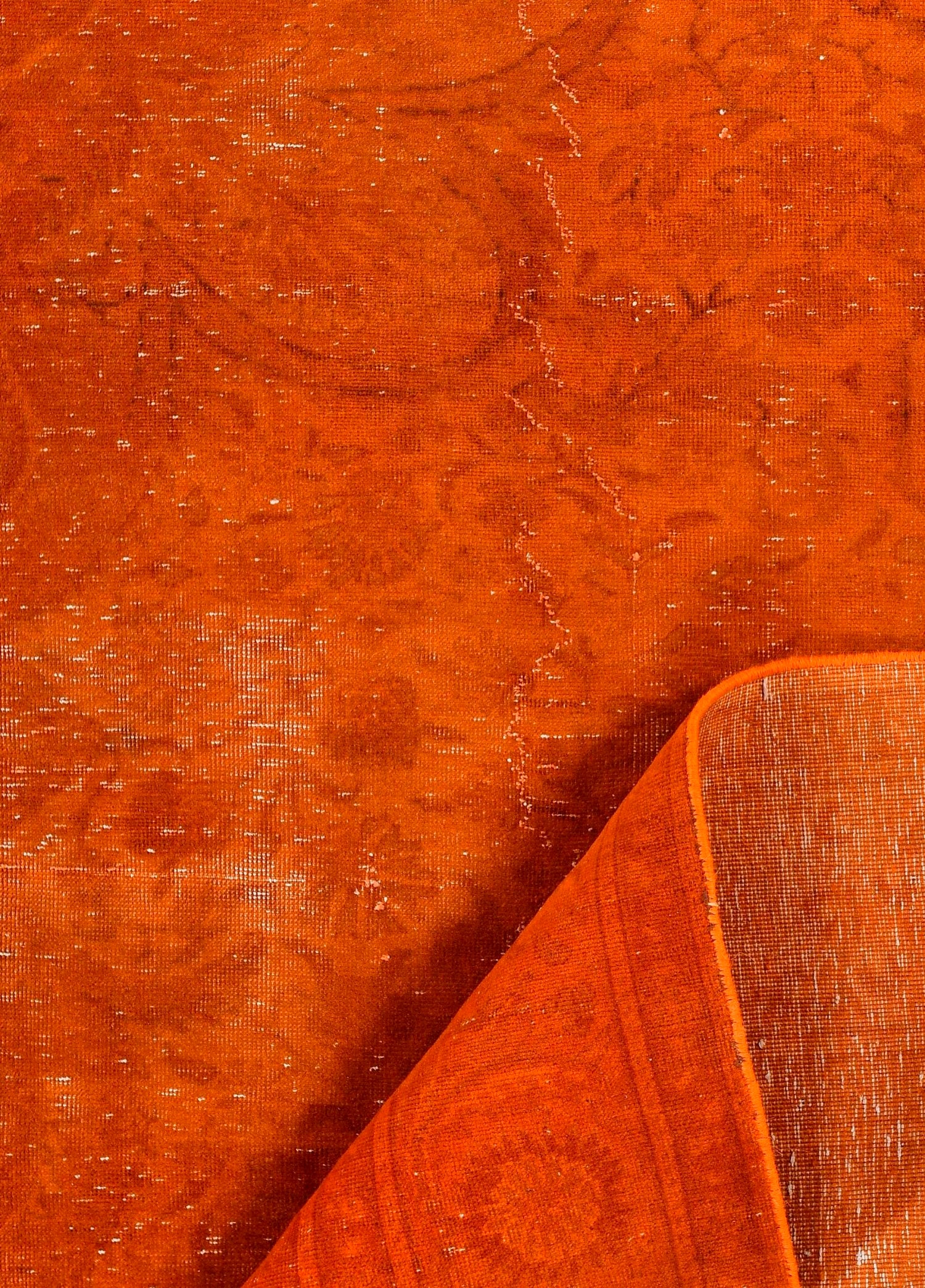 Saffron Grid Vintage El Dokuma Yün Halı 277x195 cm