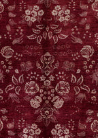 Crimoria Hand-Woven Wool and Silk Carpet 243x177 cm