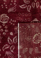 Crimoria Hand-Woven Wool and Silk Carpet 243x177 cm