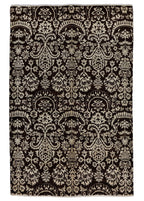 Nocturne Grove Hand-Woven Wool and Silk Carpet 186x123 cm
