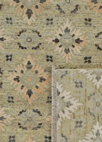 Jade Echo Hand-Woven Wool Carpet 185x123 cm