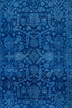 Celurean Hand-Woven Wool and Silk Carpet 311x199 cm