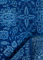 Celurean Hand-Woven Wool and Silk Carpet 311x199 cm