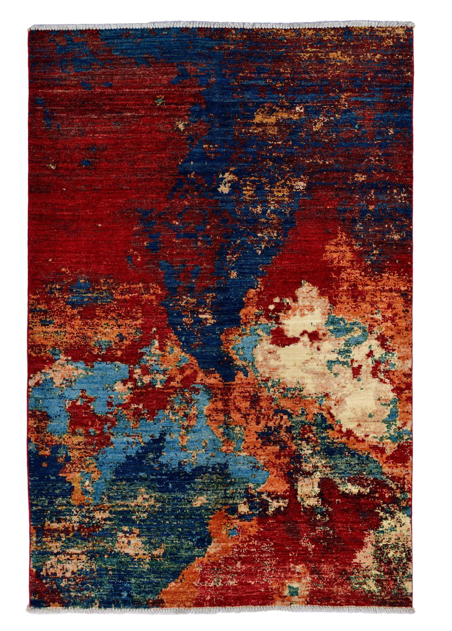 Virell Hand-Woven Wool and Silk Carpet 181x122 cm